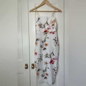 Floral Bodycon Midi Dress